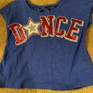 Justice Blue and Red Dance Tee